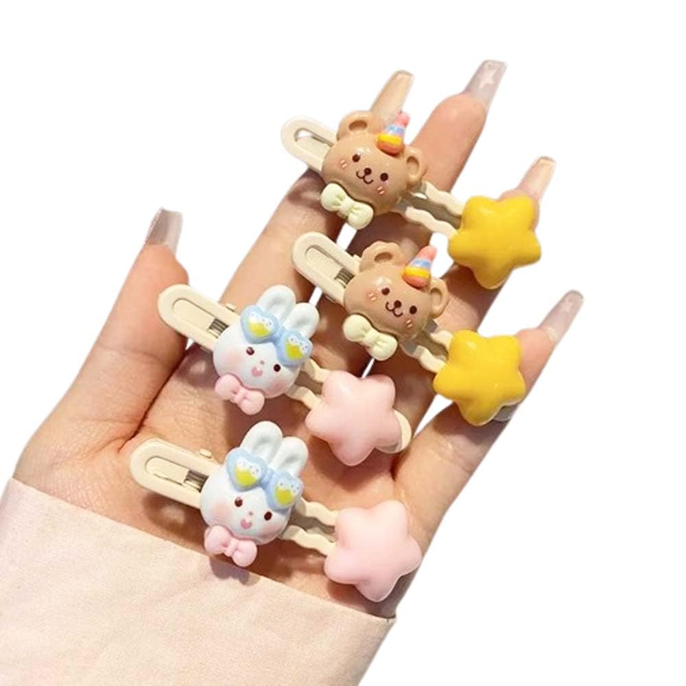 ROCXY Cute Rabbit Star Design Shape Hair Clips For Women & Girls, Hair Accessories, Multicolor Set of 4 (B0D73P4P9G) Amazon Price History, Amazon Price Tracker