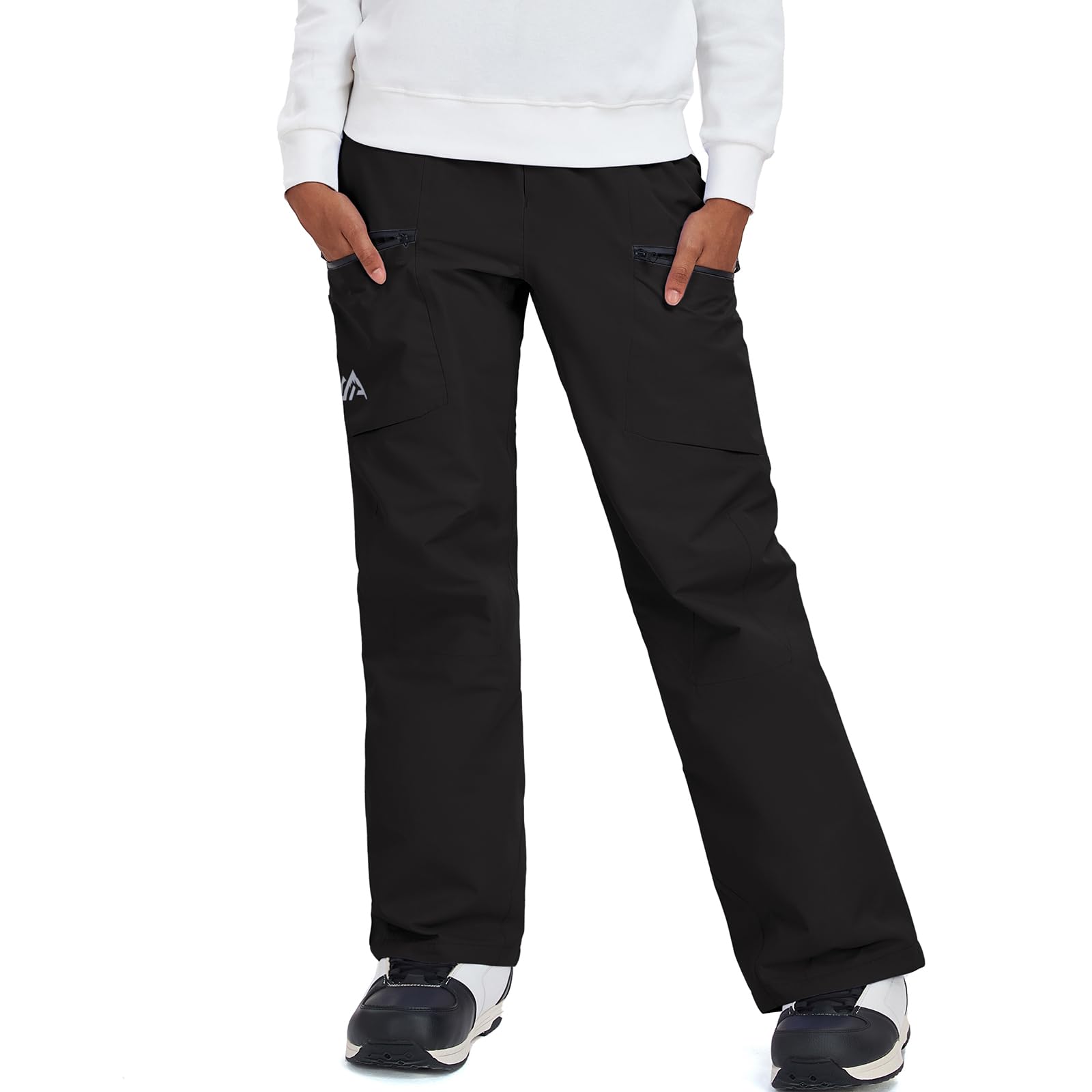 HOTIAN Damen Skihose Schneehose Wasserdicht Winddicht Hosenträgerhose Atmungsaktive Outdoorhose Winter Warme Snowboardhose Skilanglaufhos