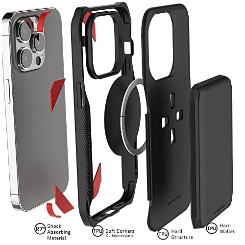 Funda para iPhone 14 Pro Ghostek Exec tipo cartera con soporte MagSafe para tarjetas 7