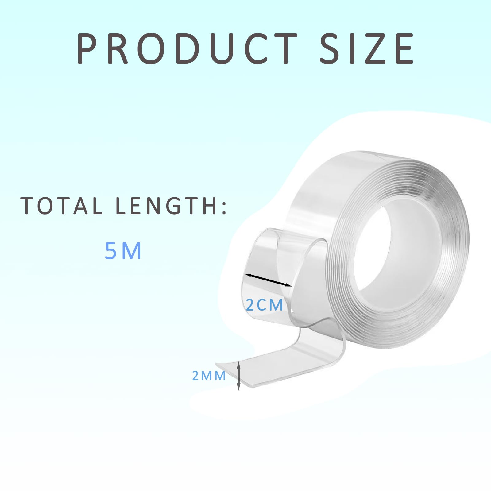 Vyqrx 2mm×5m Edge Protector Table Furniture Corner Protectors Rubber For Kids Baby Safety (1, 2cm×5m), Transparent - Image 2