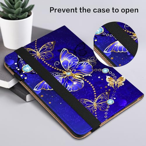 KEDBBAO Case for Samsung Galaxy Tab A7 Lite 8.7 Inch 2021, Stylus Holder Flip Wallet Leather Shockproof Cover for Samsung Tab A7 Lite SM-T220/T225/T227 Case, Diamond Butterfly - Image 5