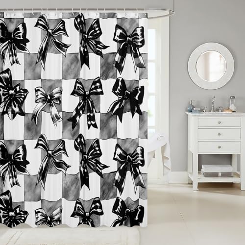 Rideau de douche géométrique imperméable grand format 183 x 213 cm - 3