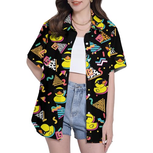 Camisetas havaianas engraçadas para mulheres, presentes para mulheres, camisa havaiana casual para m