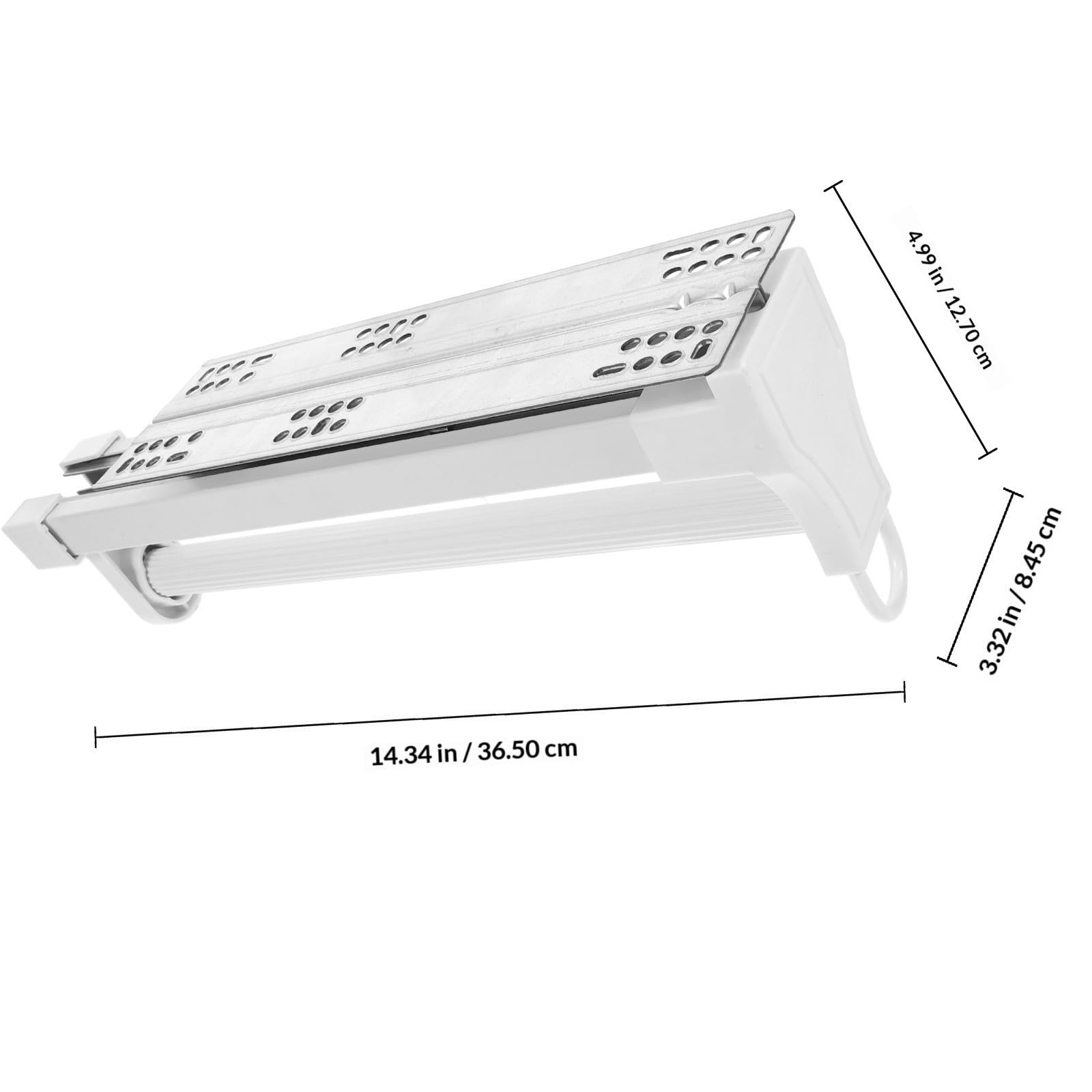 Barra de Armario Extraíble Blanco para Pantalones 14 Pulgadas