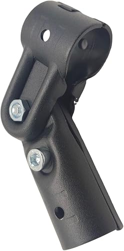 Miniatura 4 de 4 abrazaderas negras ajustables de 2 vías, aptas para tubos de acero de 1 pulgada (1.000 in) de diámetro exterior, abrazaderas de valla de eslabones