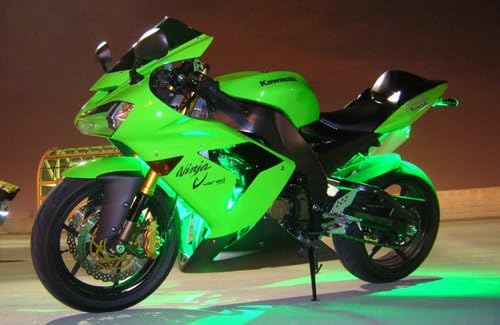 Green Accent, Engine Flexible LED Lighting Kit, 54 Super Bright LED's, Waterproof Flexible Self Adhesive Strips Complete with Installation Kit!