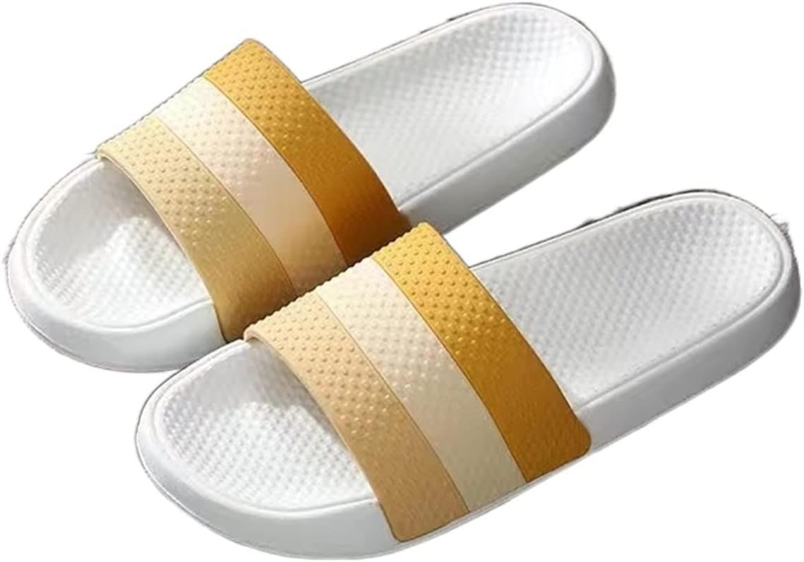 Shark Slippers Bathroom Shower Slippers for Women Summer Soft Sole Beach Casual Shoes Female Indoor Home House Pool Slipper Summer Sandals (Color : Yellow, Shoe Size : 36-37)