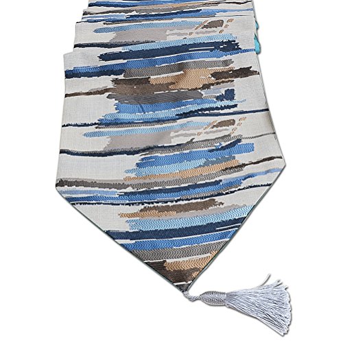 Multi-Size Stripe Printing Table Runner Livebycare With Tassels Stripe Polyamide Polyester Table Runners Tea Table Decoration 13 X 48 Inches #TOP30