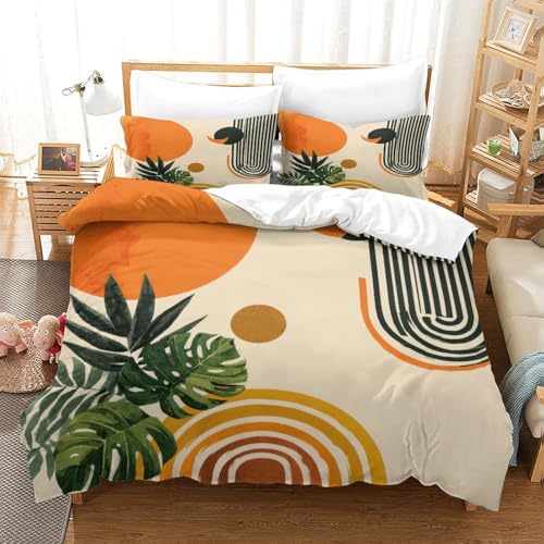 Housse de couette fermeture éclair lit King imprimé jungle aquarelle