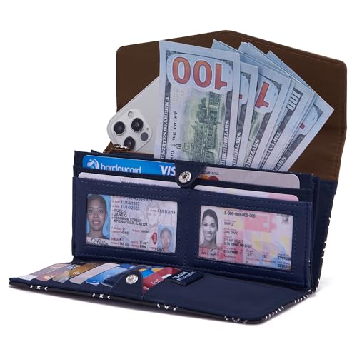 Image of Nautica Money Manager RFID Women's Wallet Clutch Organizer, Tan