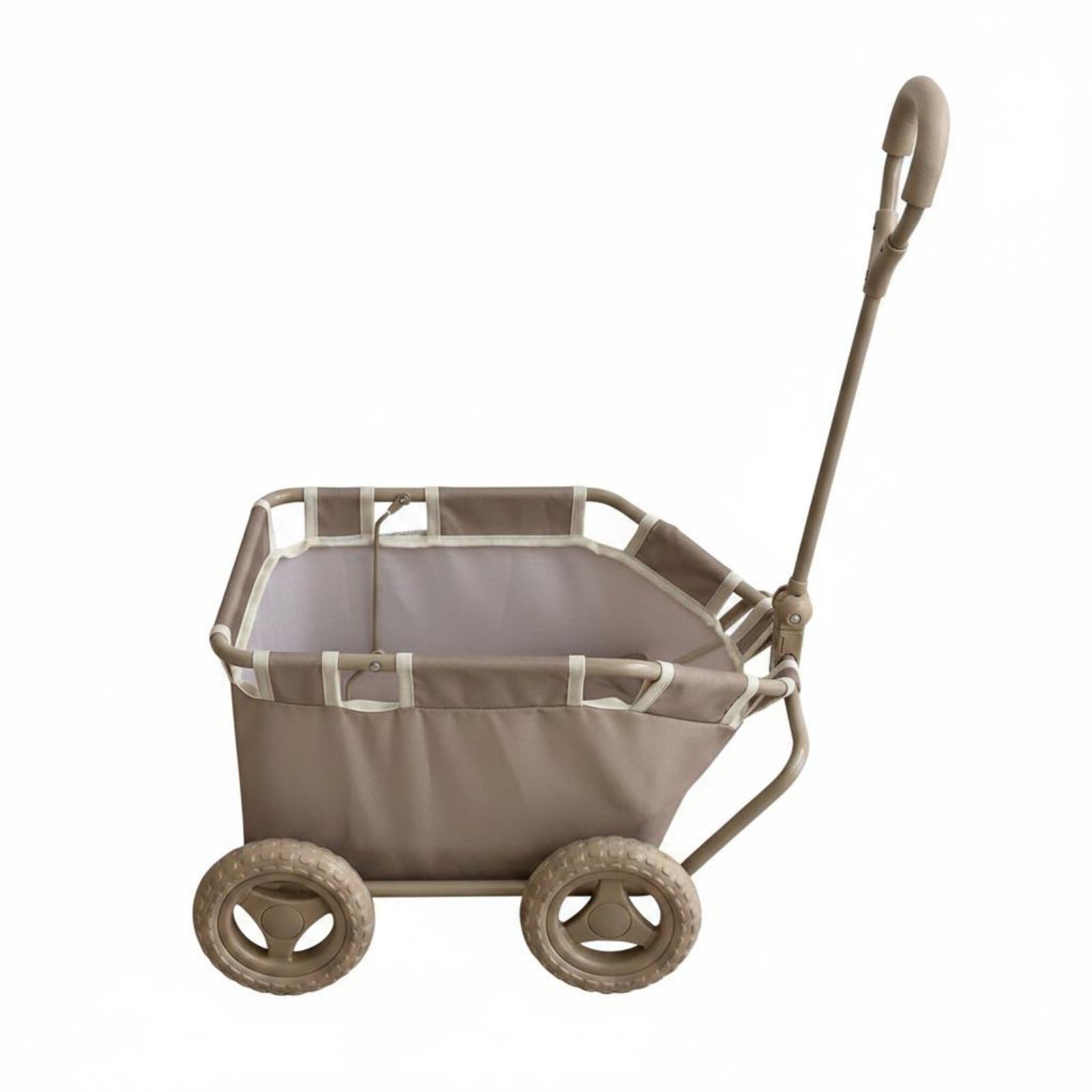 accessibleTop Foldable Pull Wagon Padded Grip Foldable Utility Wagon Reinforced Edging Collapsible Wagon Metal Frame, Korean Trailer Cart-image-36