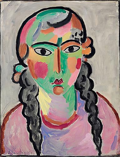 Affiche Jawlensky fille pâle : reproduction de peinture moderne sur toile en 60x90cm