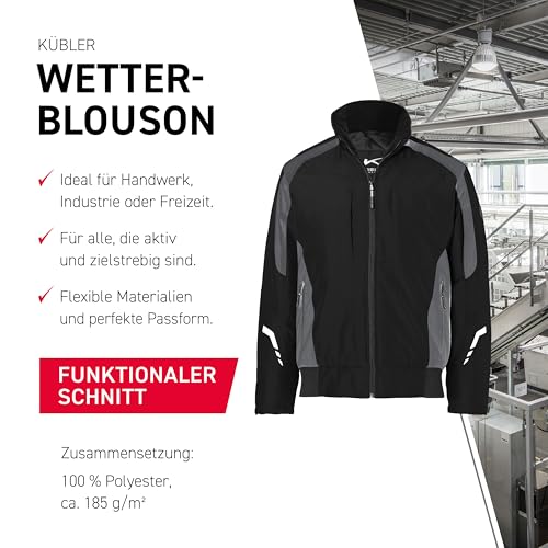 KÜBLER Workwear WETTERBLOUSON | Allwetter-Arbeitsjacke Herren & Damen | Funktionsjacke | Waterproof Jacket | Outdoorjacke | Wasserdicht, winddicht & atmungsaktiv | Arbeitskleidung Unisex | OEKO-TEX®
