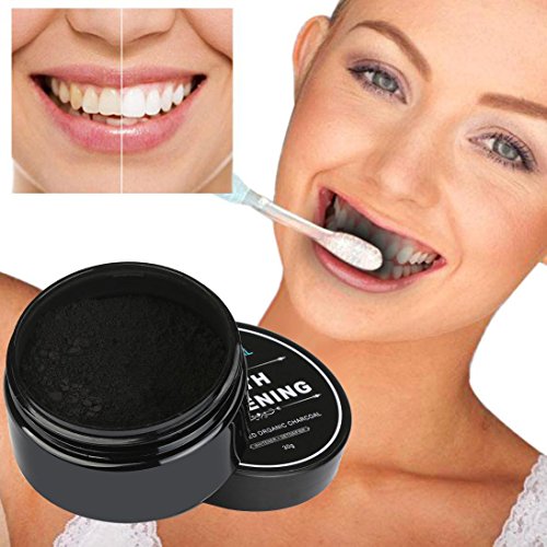 OVERMAL Teeth Whitening Powder Natural Organic Activated Charcoal Bamboo Toothpaste