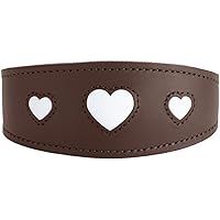 HUNTER Collare per levriero Love, colore: marrone/nero