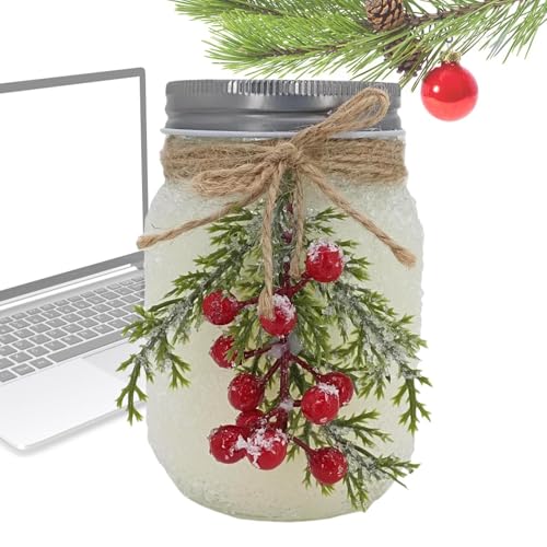 Bougies d'aromathérapie de Noël, le cadeau idéal en pot Mason Jar