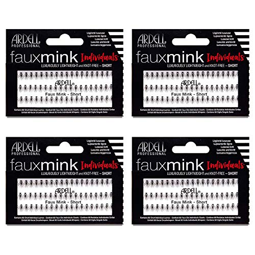 Ardell Faux Mink False Eyelashes, Individual Lashes Short, Black - Natural Look DIY Lash Clusters...