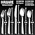 HaWare 60-Piece Silverware Set, Stainless Steel Flatware Cutlery Set for 12, Food-Grade Tableware for Home Restaurant, Square Edge Utensils Includes Knife Spoon Fork, Mirror Polished, Dishwasher Safe