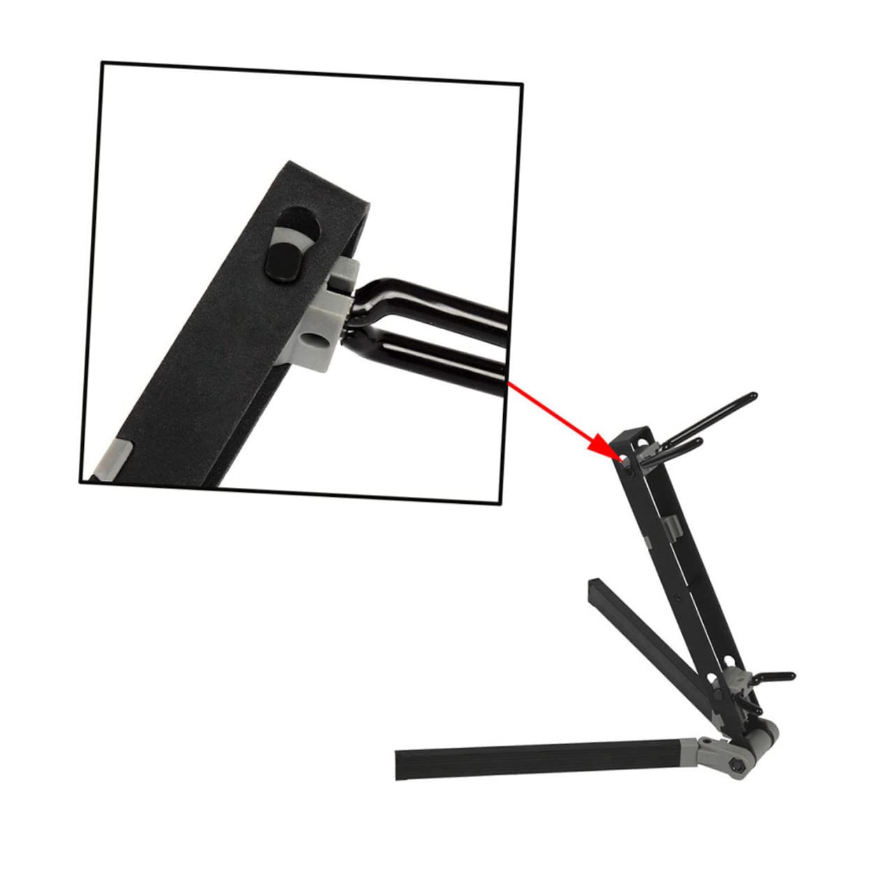 FAVOMOTO Saxophone Mount Portable Sax Stand Locking Mechanism Extra Pegs and Easy Folding for Storage