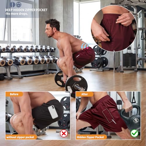 ZITY 7” Inseam Mens Athletic Running Shorts Mesh Quick Dry Gym Shorts - image 3