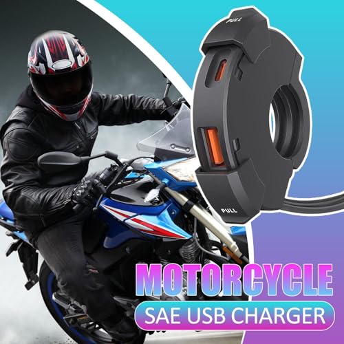 Cargador USB para motocicleta impermeable de carga rápida con doble puerto 4
