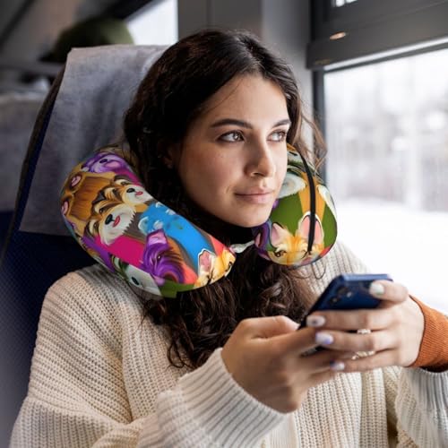Almohada de Viaje Cuello Memory Foam Negra miniatura 6