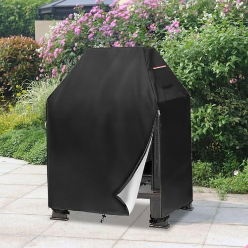 Outdoor Fireplace Cover,Heavy Duty 600D Waterproof Square Chimineas Fireplace Covers,Cover for Panovue Chiminea Fire Pit,32\" L x 24\" W x 45\" H,Black
