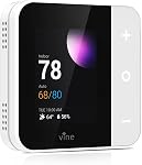 Vine Thermostat for Home with Touchscreen Color Display, WiFi Smart Thermostat Compatible with Alexa and Google Assistant, 7day/8period Programmable, Energy Saving, C-Wire Required, Screen Size 2.8"