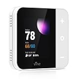 Thermostat for Home with Touchscreen Color Display, WiFi Smart Thermostat Compatible with Alexa and Google Assistant, 7day/8period Programmable, Energy Saving, C-Wire Required, Screen Size 2.8