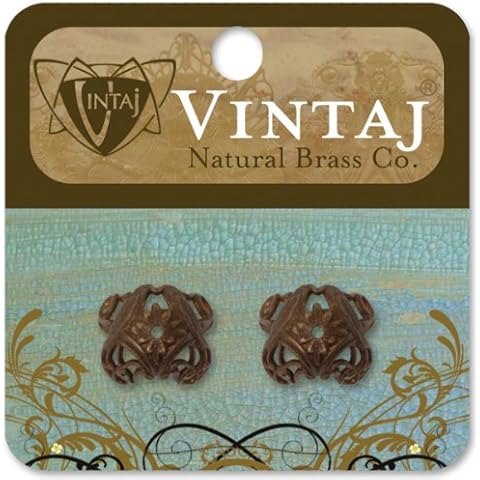 Vintaj 2-Piece Love Birds Bead Cap, 15 by 11mm Cover