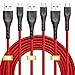 Price comparison product image Long Micro USB Cable 3M, CABEPOW 3Pack Nylon Braided Android Charging Cable Lead, Fast USB 2.0 Data Sync USB Charger Cable for Samsung Galaxy S6/S7/S5/S4, Sony, Huawei, LG, Nokia, Nexus, HTC, PS4.