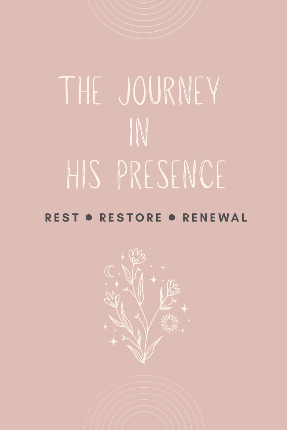 The Journey in His Presence: A Christian Devotional Journal for Women, Rest Restore Renewal Journey with Bible Verses, 136 pages, 6x9" (Coral Pink Cover)