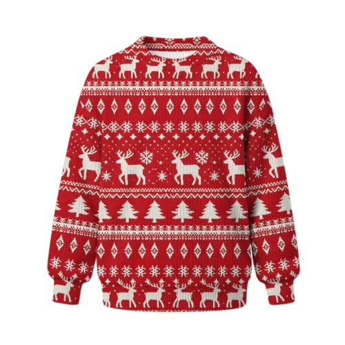 Girls Crewneck Christmas Sweater Long Sleeve Sweaters Winter Xmas Tops | Girls Christmas Crew Neck Sweater, Drop Shoulder Loose Fit Sweaters, Ribbed Cuff, Soft Knit Jumper Top, Winter Clothes - image 7