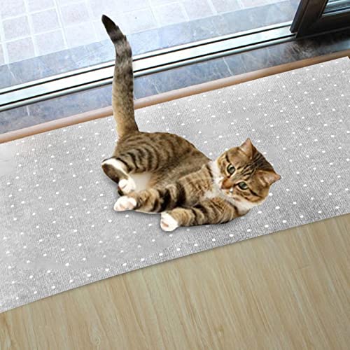 Protector de alfombra para gatos transparente y duradero tipo tope par 6