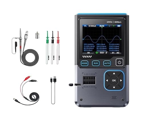 デジタルオシロスコープ コンポーネントテスター トランジスタテスター DSO 波形観測 自動認識 信号ジェネレーター 回路テスト ポータブル USB 充電式 学習 実験 修理工具