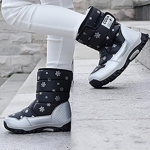 Girls Winter Boots Toddler Warm Boots Winter Fully Fur Lined Warm Shoes Outdoor Slip Resistant Cold Weather Shoes2