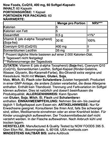 Now Foods, Coq10, 400 Mg, 60 Softgels #TOP1