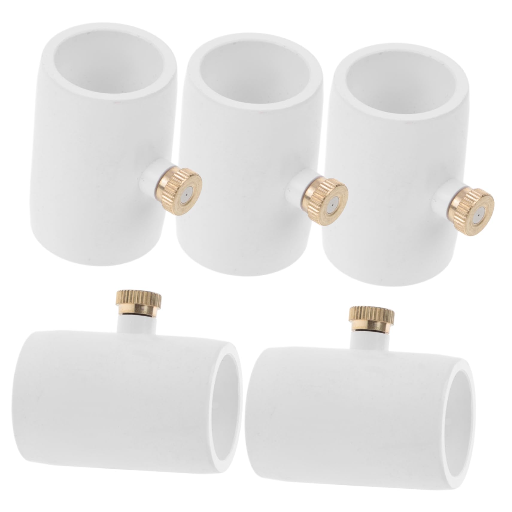 TOYANDONA 2 Set di Ugelli di Ricambio da 1/2" in PVC Connettore in Ottone di Nebulizzazione per Esterni 5 Pezzi*2
