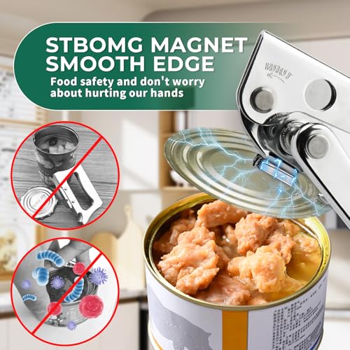 Roryimke Commercial Can Opener Manual Heavy Duty Stainless Steel Handheld Smooth Edge Can Opener for Seniors for Kitchen - Thumbnail 5