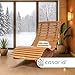 Casaria® Sonnenliege Klappbar Wetterfest Holz 160kg Belastbarkeit Pflegeleicht FSC®-Zertifiziert Akazie Garten Balkon Sauna Liege Holzliege Relaxliege 195x60cm