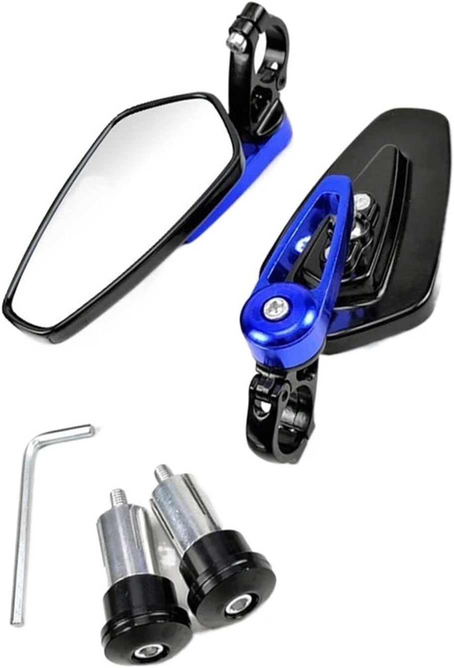 スイーツ柄 ブルー 交換用バイクミラー ドゥカティ Ducati スクラン