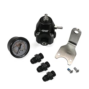 DeatschWerks DWR1000C AFPR + Pressure Gauge + 6AN Fittings – Anodized