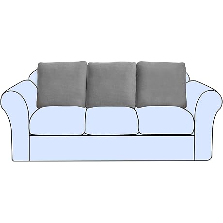 Sturdy Chenille 3PC Large Backrest Cushion Covers