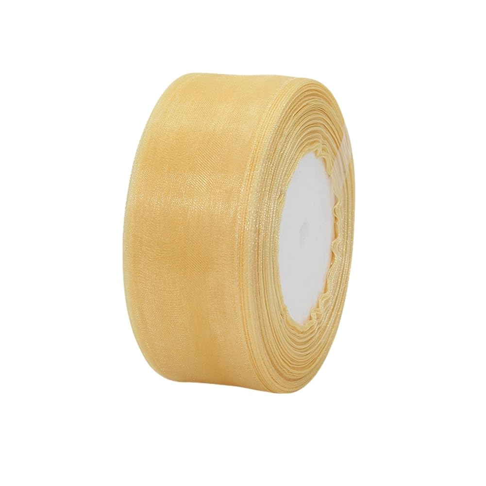3 Rolls Shimmer Nastro trasparente in chiffon e organza – 45 mm x 9 m nastro in organza per regali, avvolgimento, bouquet, matrimonio, artigianato