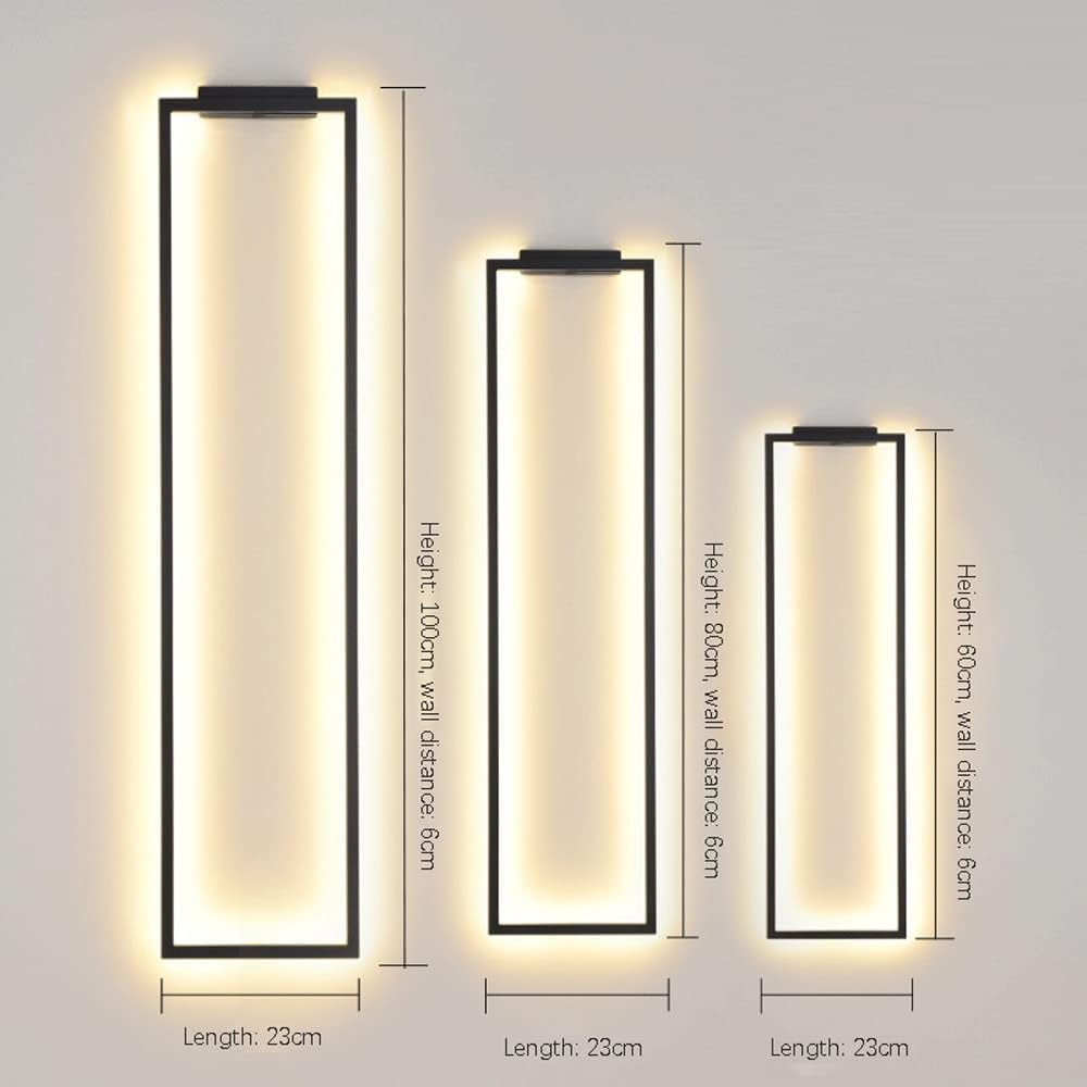 Simple Modern Moderno Tira Larga LED Lámpara De Pared Estilo Nórdico Lineal Luz De Pared Aluminio Interior Aplique De Pared De Fondo Para Cabecera Pasillo Apliques Espejo De Baño