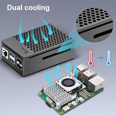 Vemico Raspberry Pi 5 16GB Kit with Pi 5 16GB Board, Active Cooler, Protective Case for Pi 5 Board, Card and Screwdriver (16GB RAM)