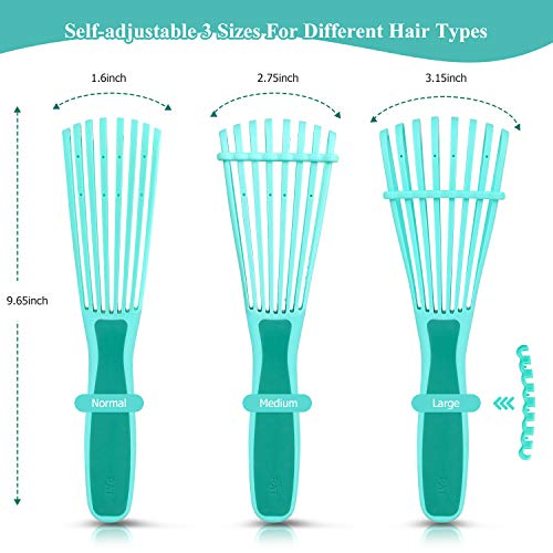 Detangling Hair Brush,Hair Detangler Brush And Wide Tooth Comb Set For Black Natural Curly Wet Dry Thick Straight Long Hair, Afro American Type 3A-4C, Comfortable Grip,Easy To Clean, Durable #TOP2