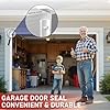 Garage Door Seal Top and Sides - 40 Ft Garage Door Weather Stripping Side Seal, Heavy Duty Weatherproof TPE, Insulates, Prevents Drafts, Easy Installation for Homeowners and DIYers