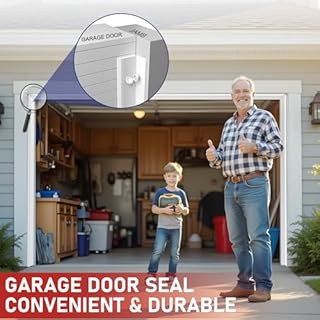 Garage Door Seal Top and Sides - 40 Ft Garage Door Weather Stripping Side Seal, Heavy Duty Weatherproof TPE, Insulates, Prevents Drafts, Easy Installation for Homeowners and DIYers