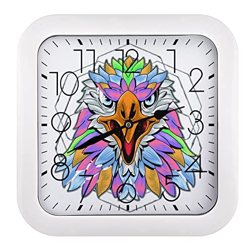 Pendule murale oiseau coloré moderne horloge silencieuse maison bureau 26cm - 2